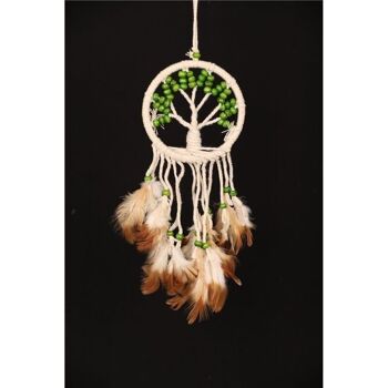 Dreamcatcher - Arbre de vie perles vertes 10cm