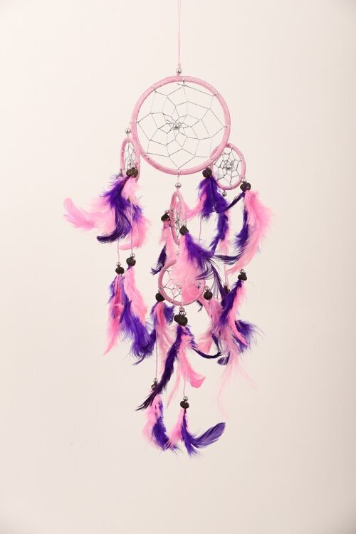 Dromenvanger - 9771 - roze met paars - 9cm