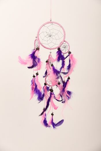 Attrape-rêves - 9771 - rose avec violet - 9cm