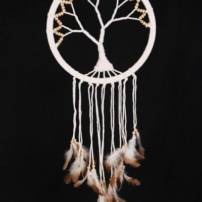 Traumfänger - Lebensbaum beige Perlen 10cm