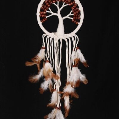 Dreamcatcher - Tree of life brown beads 7cm