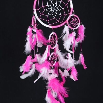 Dreamcatcher white/pink 12cm