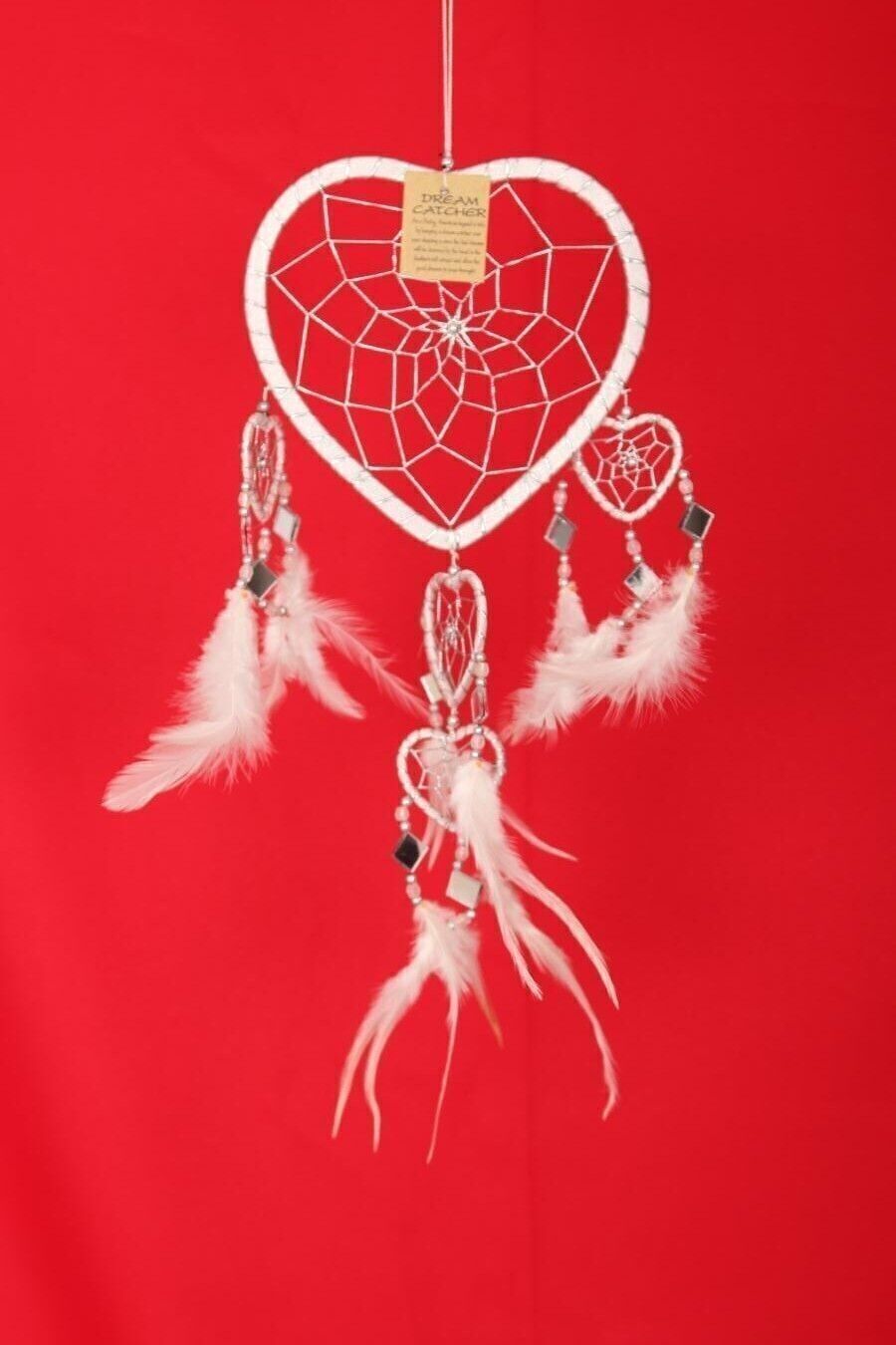 Cuore acchiappadome 17 cm bianco