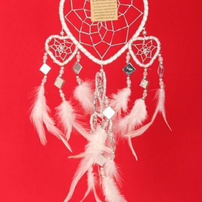 Dreamcatcher heart 11cm white