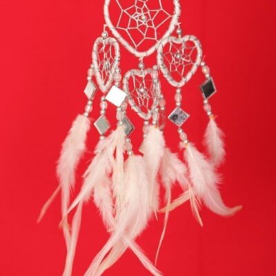 dreamcatcher heart 7cm white