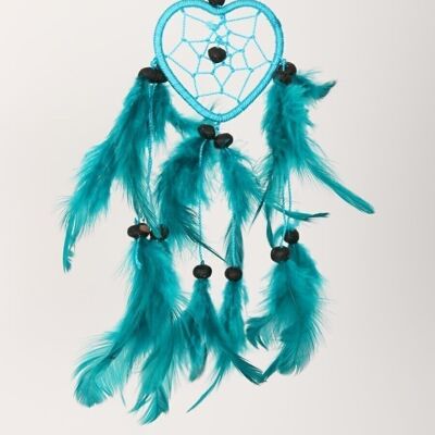 Dreamcatcher heart 7cm turquoise