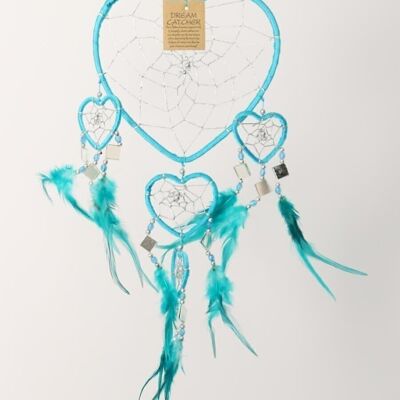 Dreamcatcher heart 17cm turquoise