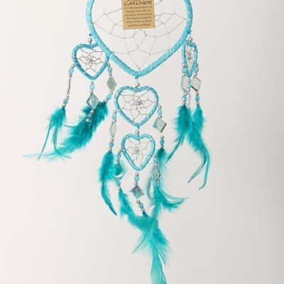 Dreamcatcher heart 11cm turquoise