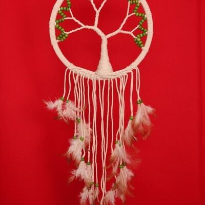 Dreamcatcher Tree of life 30 cm green beads