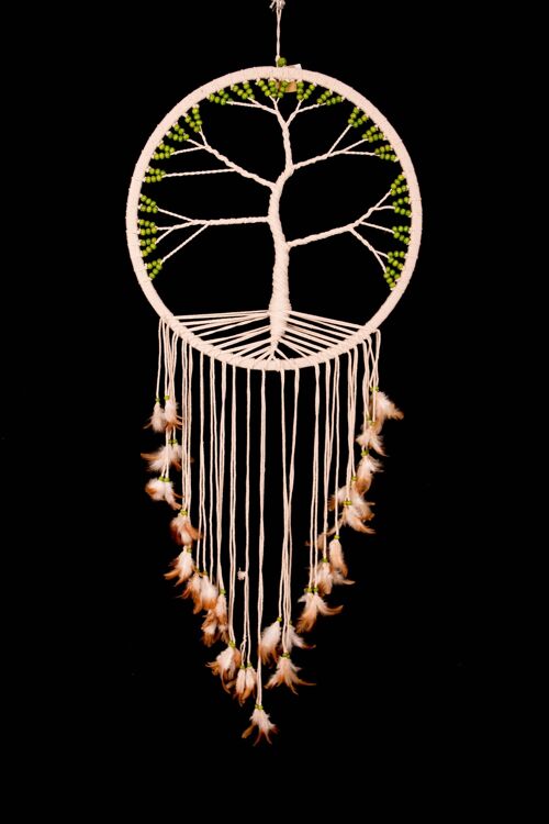 dromenvanger natural tree of life 50cm groene kralen