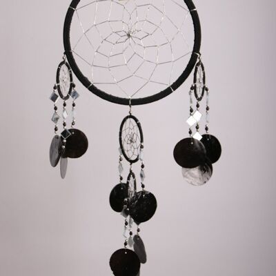 Guscio specchio Dreamcatcher 22 CM - Nero