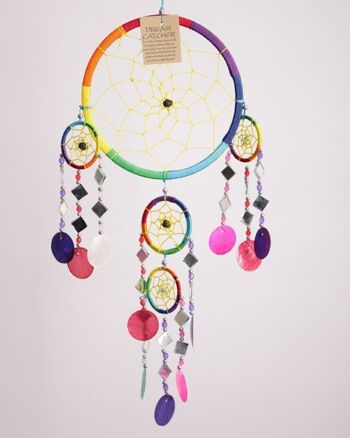 Dreamcatcher 17 CM - Coque miroir arc-en-ciel