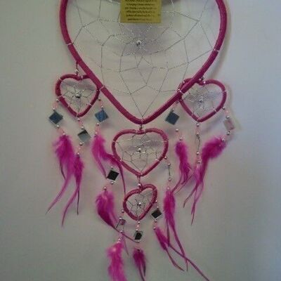 Heart Dreamcatcher - 11cm - Pink