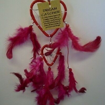 Heart Dreamcatcher - 7cm - Red