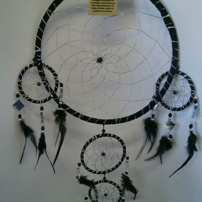 Dreamcatcher - Mirror - 22cm - Black