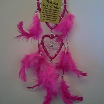 Heart Dreamcatcher - 7cm - Pink