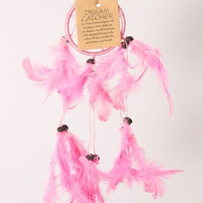 Atrapasueños 6cm plumas rosas