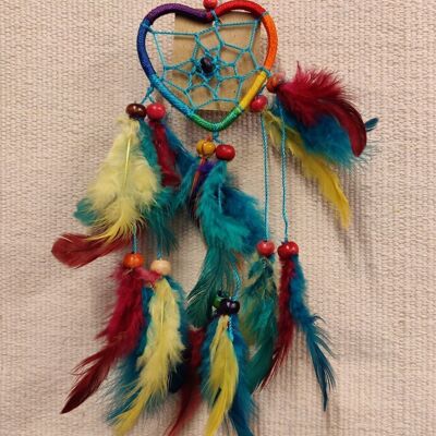 Dreamcatcher Rainbow Heart - 7cm