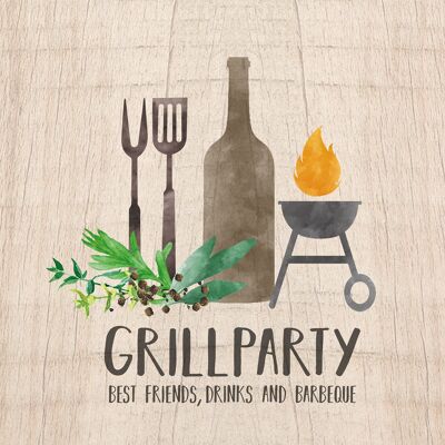 Grill & Birra 33x33 cm