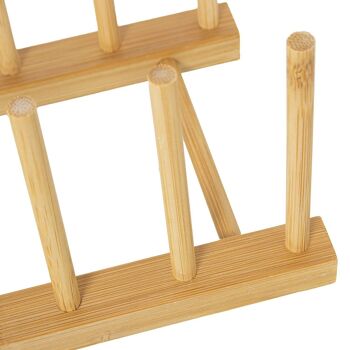 SUPPORT POUR 6 ASSIETTES EN BOIS _21X12X9CM LL5122 3