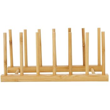 SUPPORT POUR 6 ASSIETTES EN BOIS _21X12X9CM LL5122 4