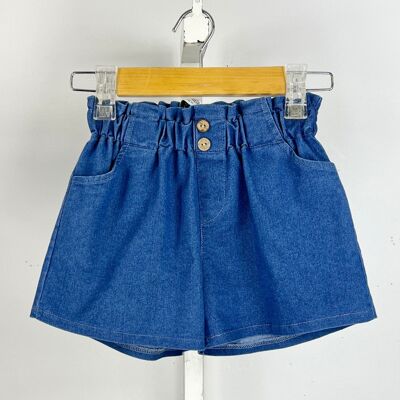 Short de algodón con cintura elástica para niña