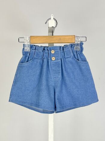 Short en coton à taille élastiquée pour fille 14