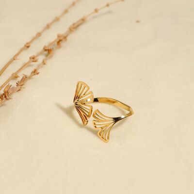 Golden ring adjustable from the front ginkgo