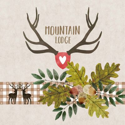 Tovagliolo Mountain Lodge beige 33x33