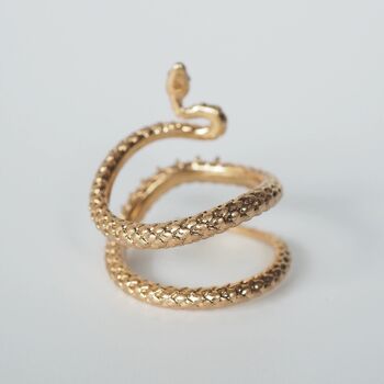 Bague serpent scintillante de style vintage - Taille 7 4