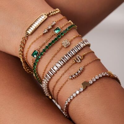 Ensemble de bracelets chics scintillants - Vintage moderne