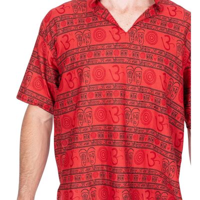 Men's Red Cotton Shirt