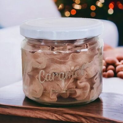 SCENTED CANDLES IN GLASS "CHANTILLY", 180G | CARAMEL
