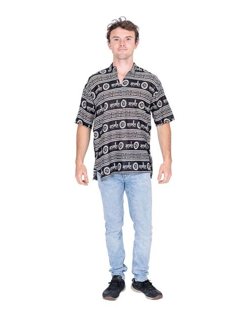 Camisa de Hombre Mangas Cortas Negra