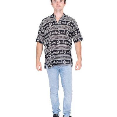 Camisa de Hombre Mangas Cortas Negra