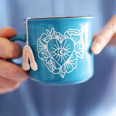 Tazza in ceramica Ex voto blu