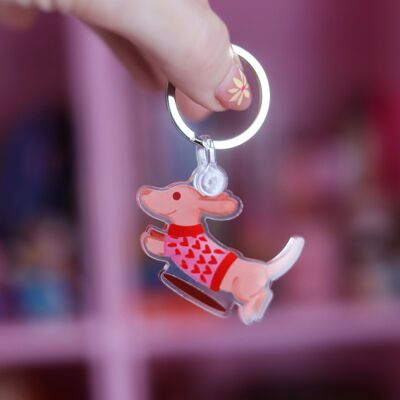 Dachshund Keychain