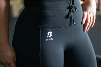 Leggings de sport All Black : résistant aux squats, reste en place, compression, poches 3
