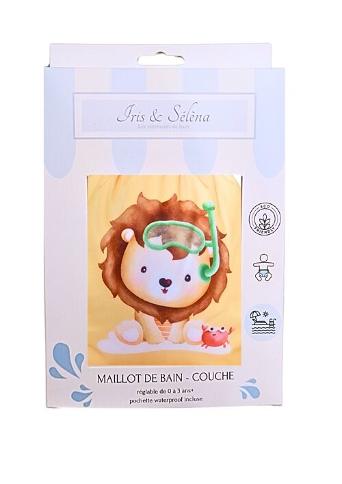 Maillot de bain-couche Lion (ensemble)