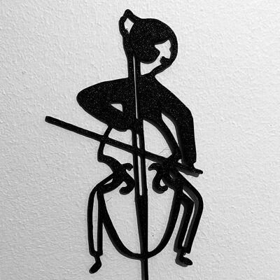 Cellist, biobasierte Wanddekoration