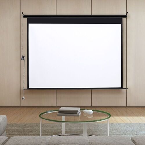Livingandhome 60 inch Manual Pull Down Projector Screen 4:3 Wall Mounted