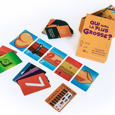 Juego de mesa: ¿Quién tendrá el más grande? - Juego de cartas atrevido y poco convencional - Ideal para aperitivos y veladas con amigos