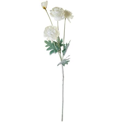 BOUQUET DE FLEURS POLYESTER BLANCHES _58CM LL27482