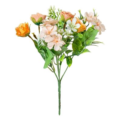 BOUQUET OF ORANGE POLYESTER FLOWERS _27CM LL27479