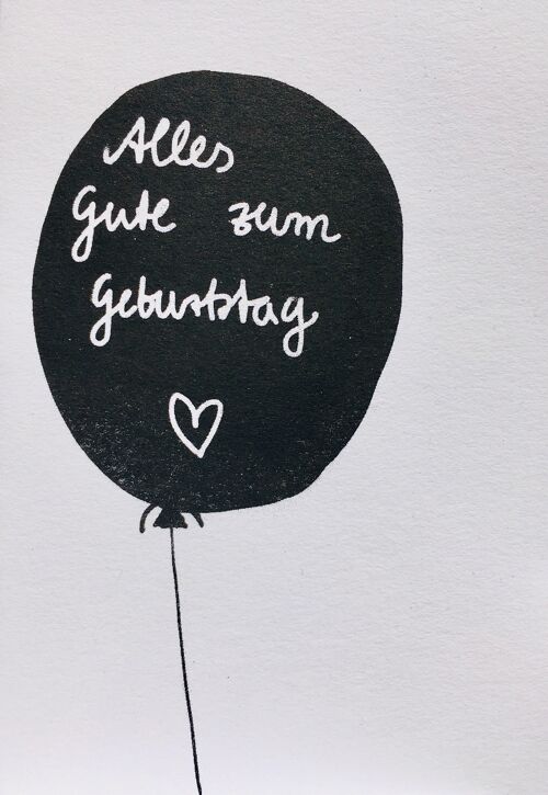 Karte Alles Gute Zum Geburtstag Ballon