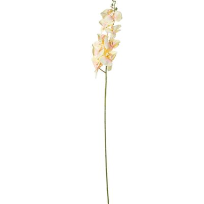 WHITE POLYESTER ORCHID BRANCH _100CM LL27471
