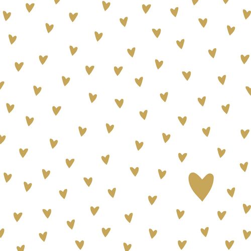 Little Hearts gold Napkin 33x33