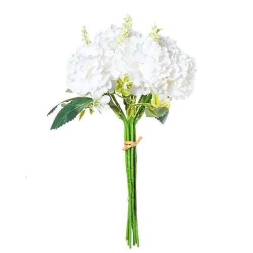 RAMO DE PEONIAS BLANCAS POLIÉSTER _28CM LL27429