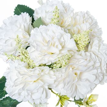 BOUQUET DE PIVOINES POLYESTER BLANCHES _28CM LL27429 4