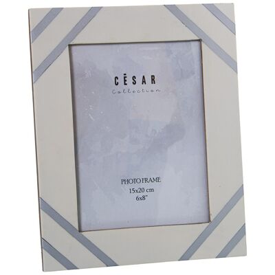 PHOTO HOLDER 15X20CM RESIN/WOOD _EXT:21.4X26.4X1.8CM LL69872